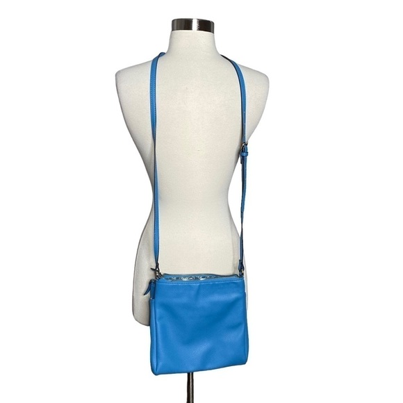 Nanette Lepore Massena Triple Compartment Blue Crossbody - Picture 2 of 7